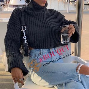 COPY - BLOGGERS FAV ZARA CROPPED KNIT HIGH NECK SWEATER